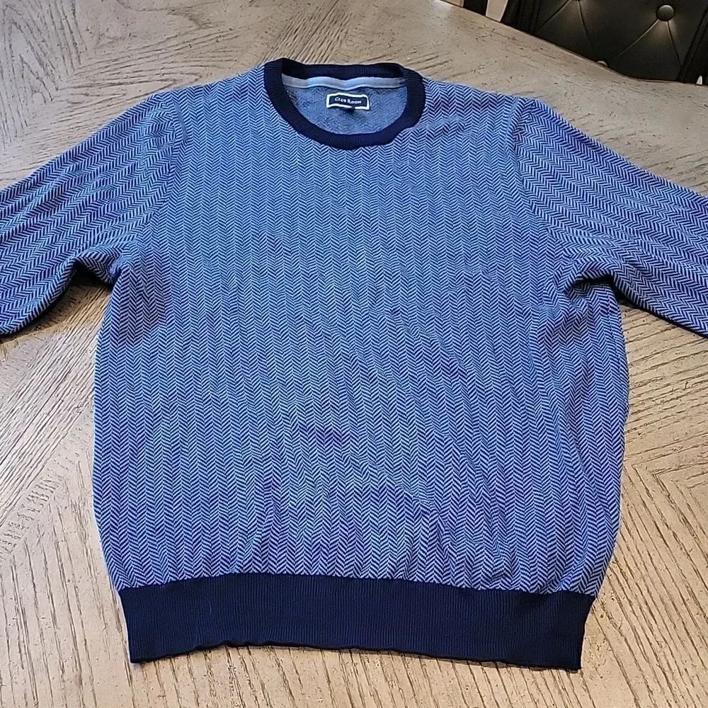 Club room L jacquard geo pullover sweater